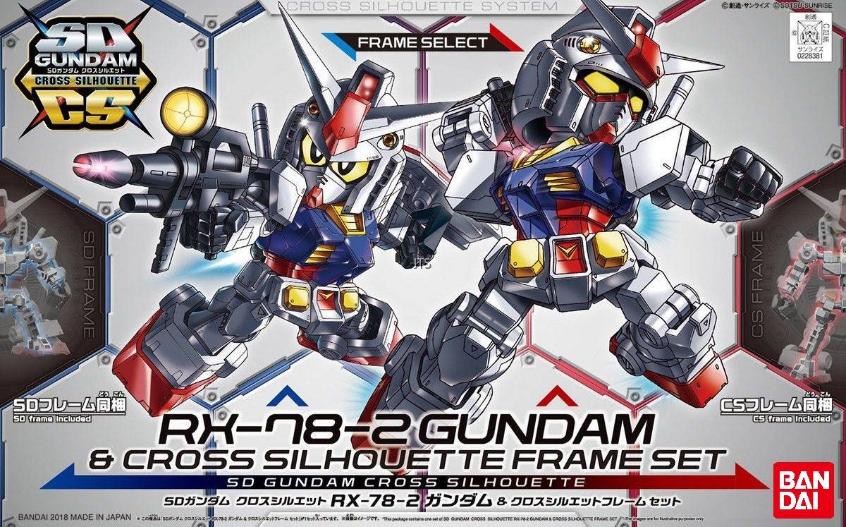 Jerry S Toy Store Jts Bandai 281 Sd Cs 01 Rx 78 2 Gundam And Cross Silhouette Frame Set
